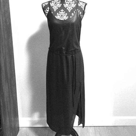 𝅺Armani Exchange metallic black midi dress - Picture 1 of 7